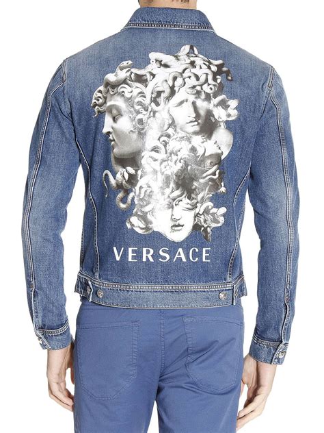 versace jackets with back print|versace denim jacket.